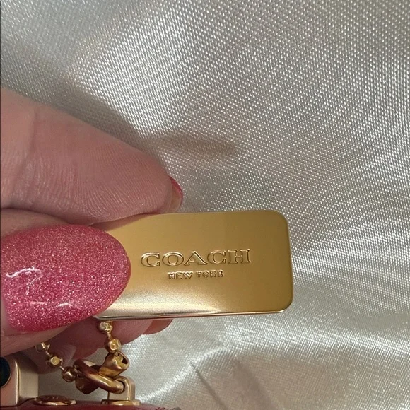 ❤️Coach NWT True Red Mini Klare Crossbody Bag with Gold Chain Strap &Hardware - Picture 7 of 9